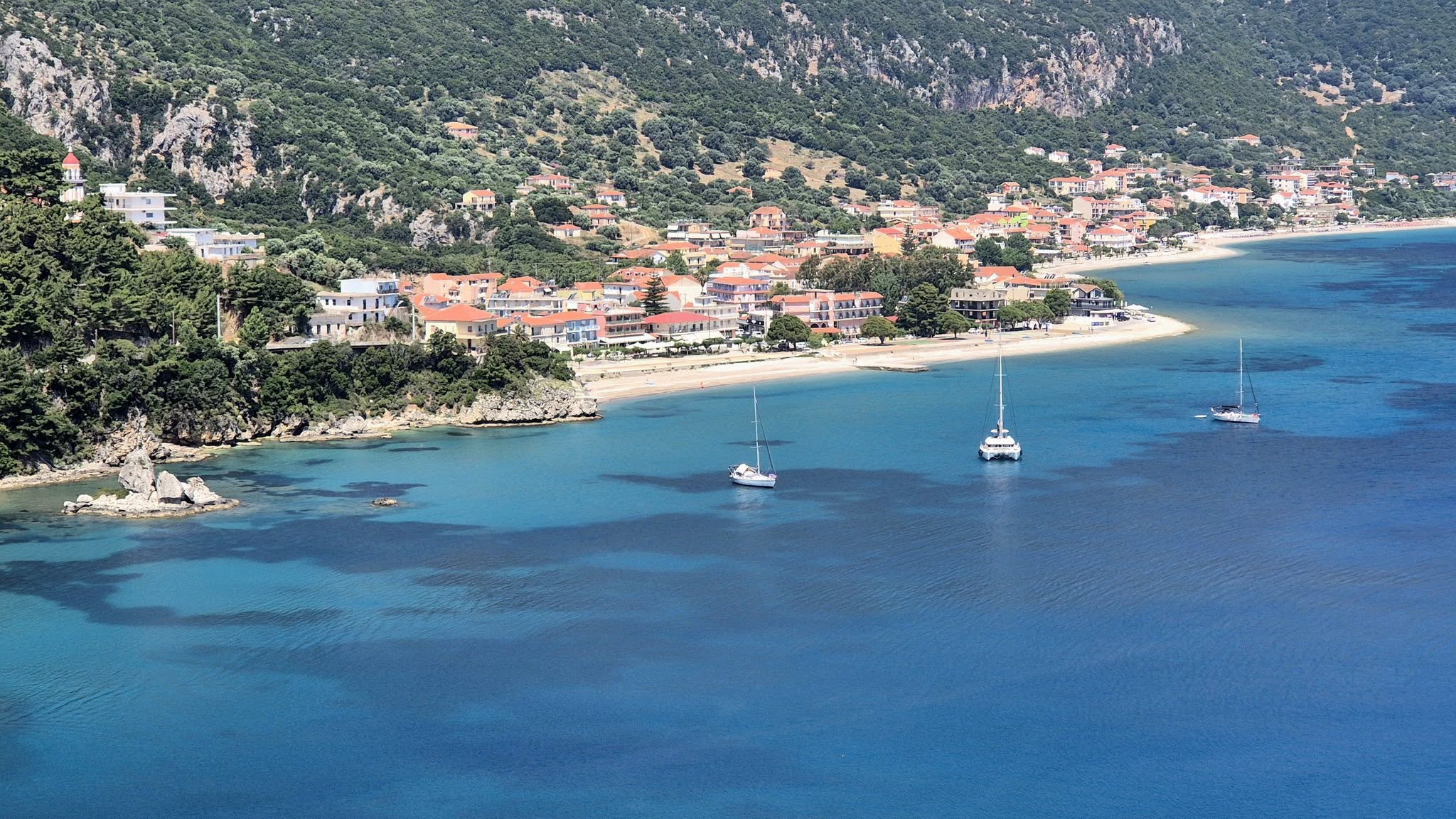 Poros, Kefalonia, viewed across the bay
